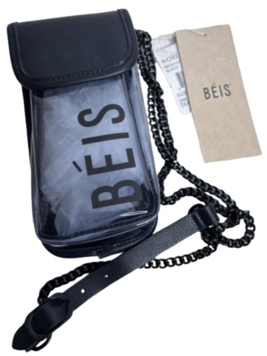 BEIS Handbags - BEIS Mini Crossbody ID Cellphone Stadium Bag Pouch NWT Black and Clear